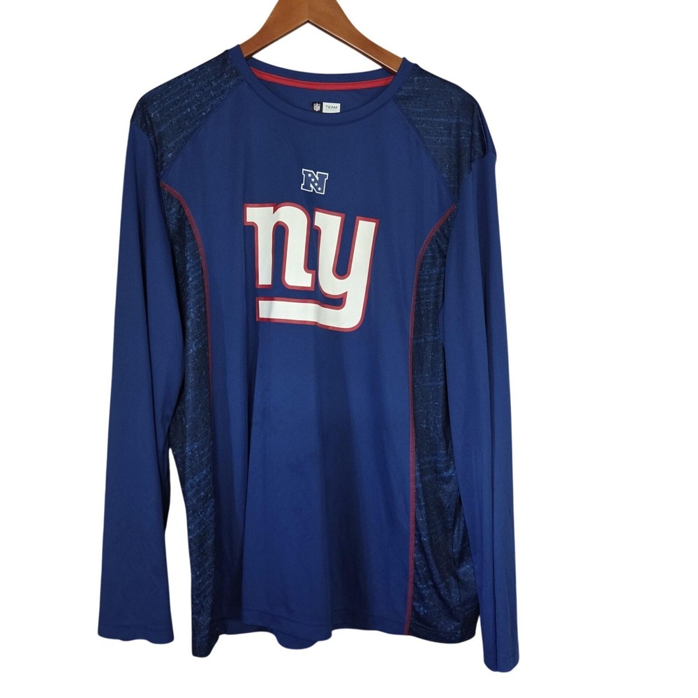 New York Giants Shirt Mens XL Blue NFL Football NFL Team Apparel Tee Long Sleeve